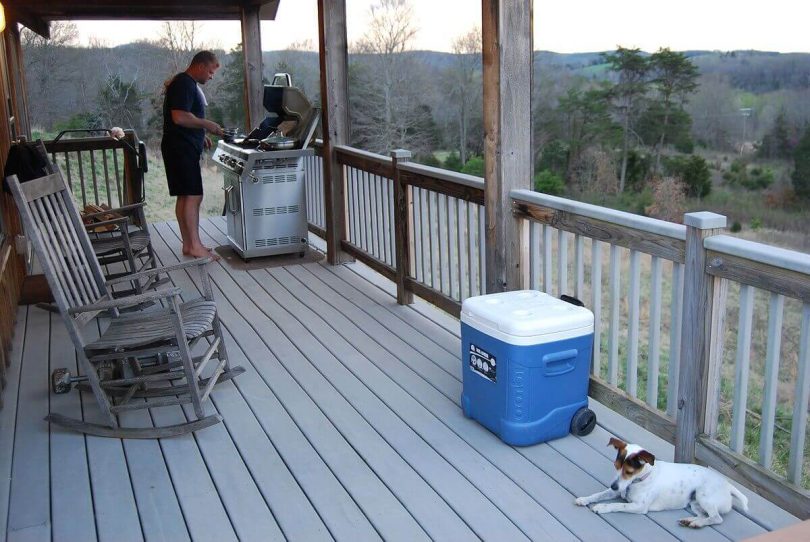 Grilling on a Screened in Porch